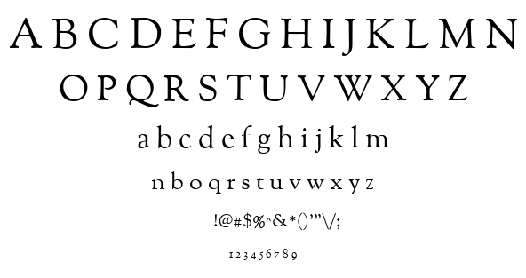 Sorts Mill Goudy font