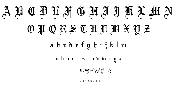 Olde English font