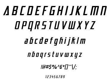 SF Electrotome font