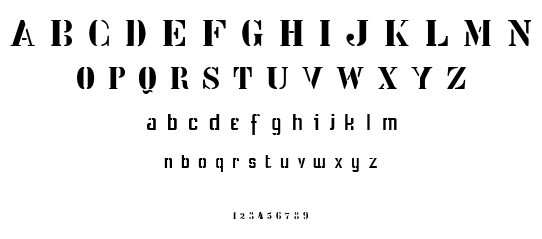 Stencil Intellecta font