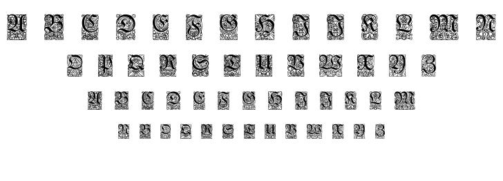Unger-Fraktur Zierbuchstaben font