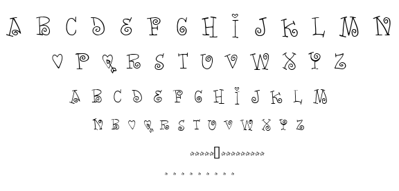 Words of Love font