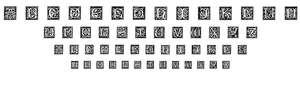 Typographer Woodcut Initials One font
