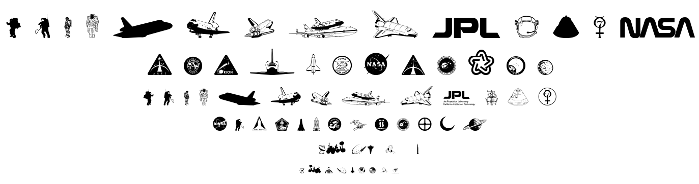 NASA Dings font