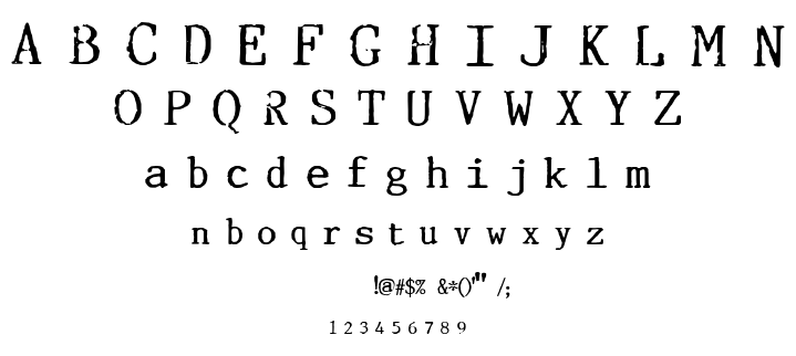 Incognitype font