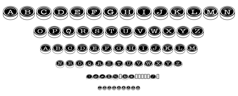 Typewriter Keys font