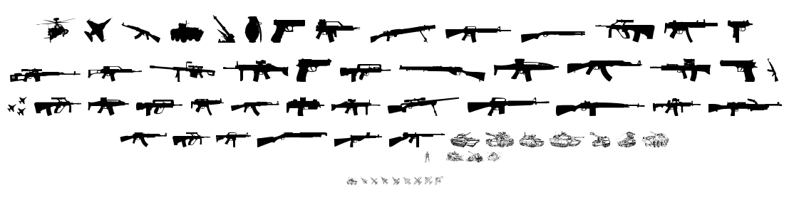 Army Weapons TFB font