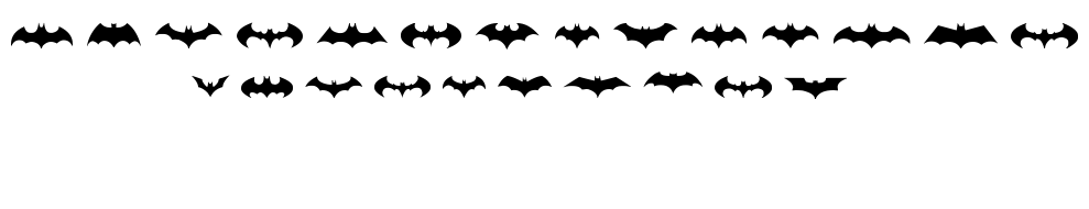 BATMAN LOGO EVOLUTION TFB font