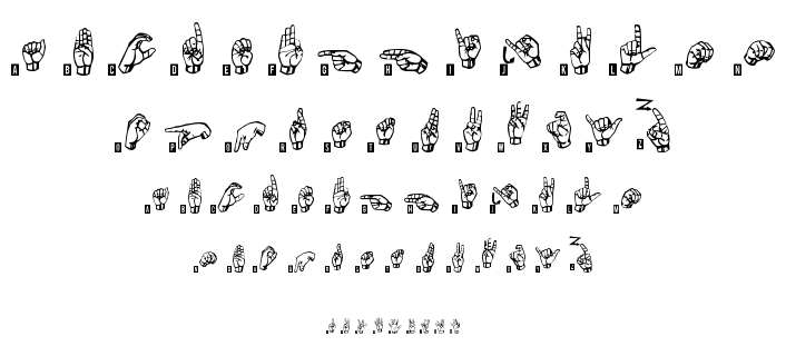 Signs Language TFB font