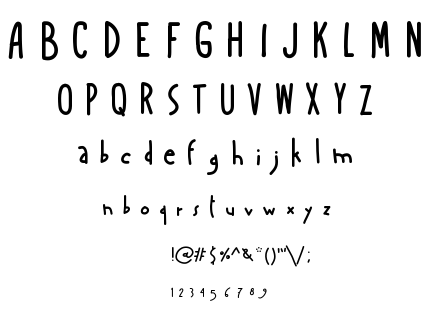 A Mano Boldensada font