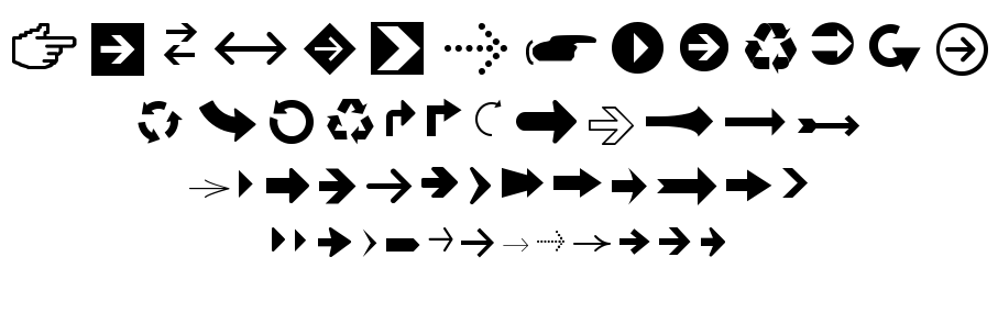 Arrows TFB font