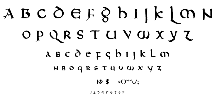 DK Northumbria font