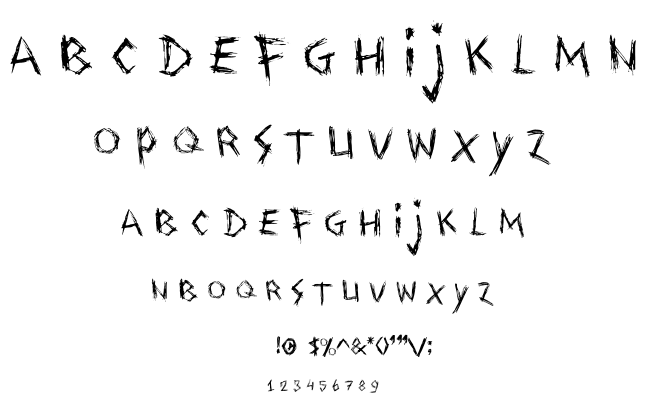 Drawing Blood font