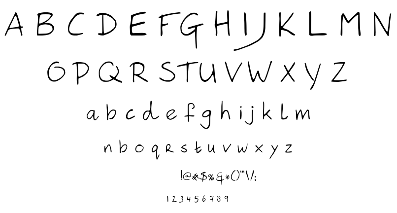 Hanoded Hand font