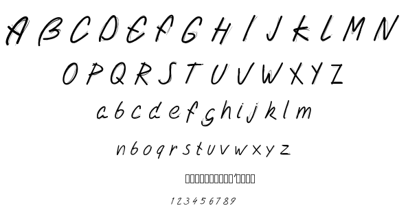 PW Double script font
