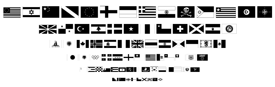 Raise Your Flag font