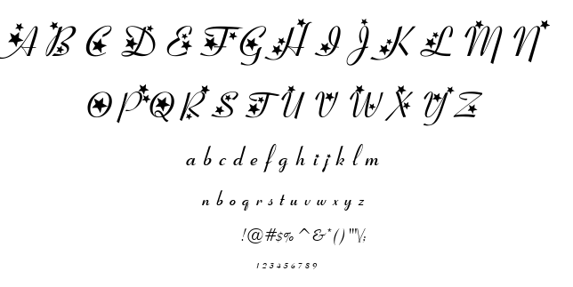 Aunty Lils Stars font