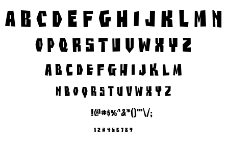 Buzz Saw AOE font
