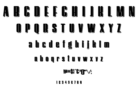 Hostil Shadow font