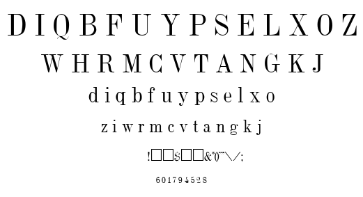 Jumble font