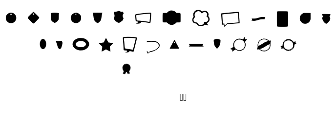 Labels font