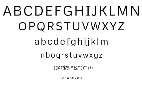 Metrophobic font