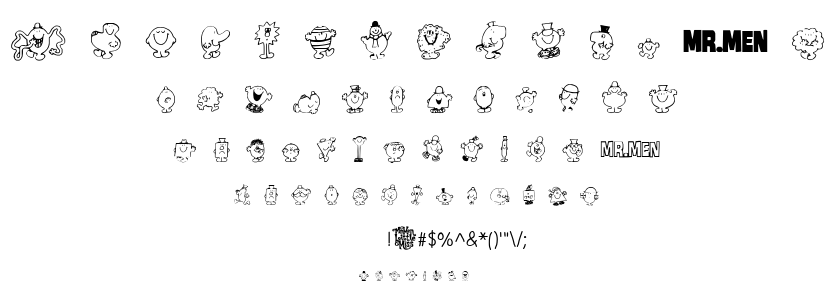 Mr Men font
