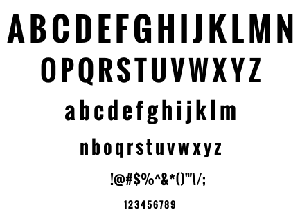 Oswald font