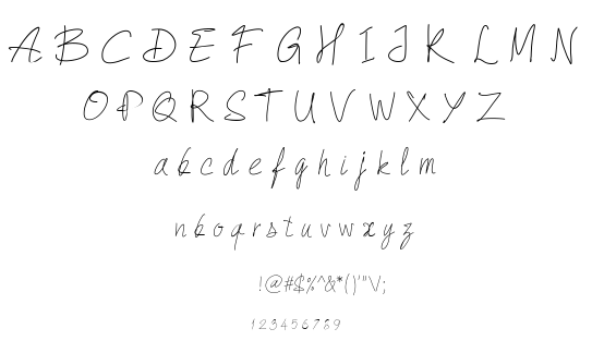 PW Quick Write font