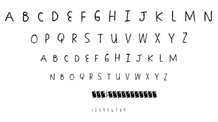 Seaming Stitchy font