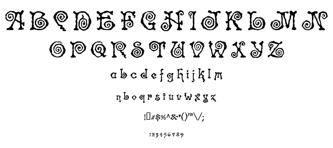 Spiral ST font