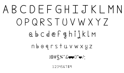 We Are In Love font