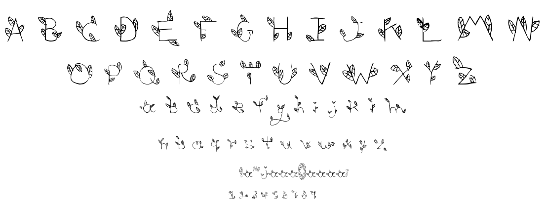 leaves font
