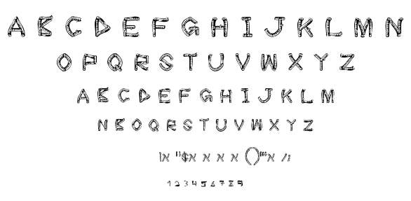 wood sticks font