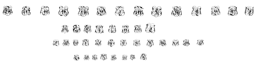 Hard to Read Monograms font