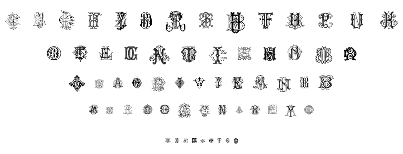 Intellecta Monograms Random Samples font