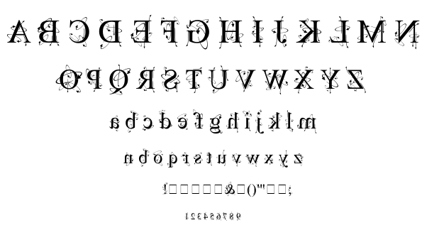 Kingthings Backwards font