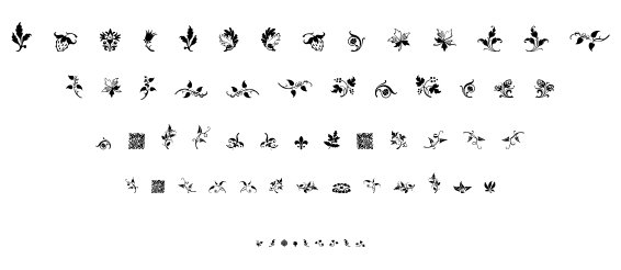 Rough Fleurons font