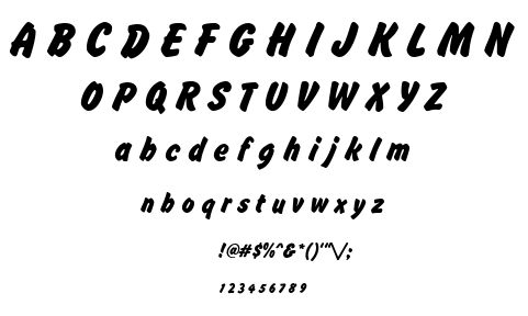 Brush Hand New font