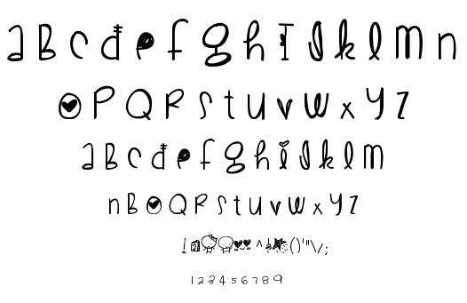 Cute Love font