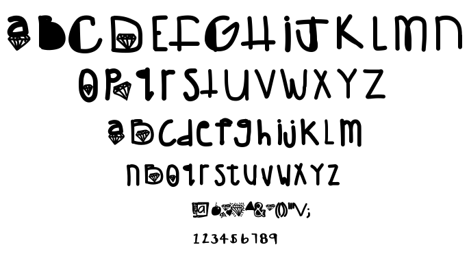 Diamond girl font