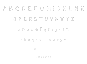 Dot Outline font