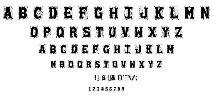 Gommogravure font
