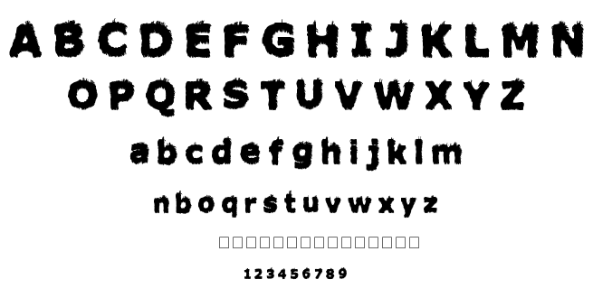 Hairy Monster font