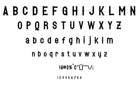 Hetfield font