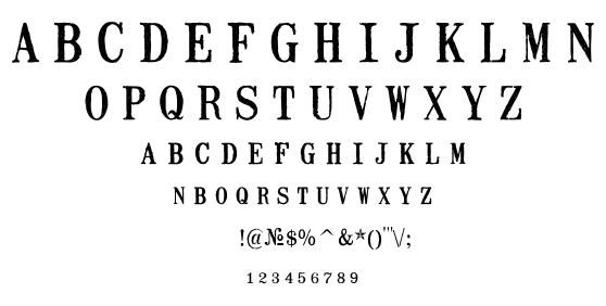 Mailart Rubberstamp font