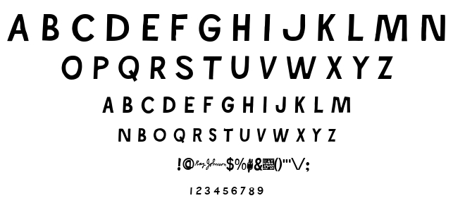 Ray Johnson font