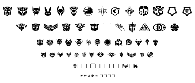 Transdings font