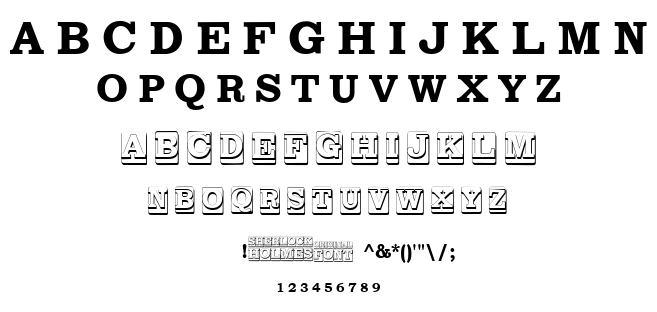 SHERLOCK HOLMES font