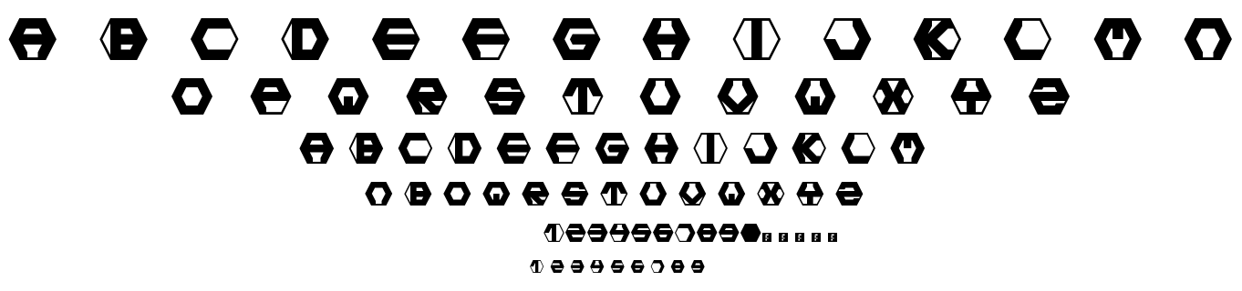 Hexotic Ldr font